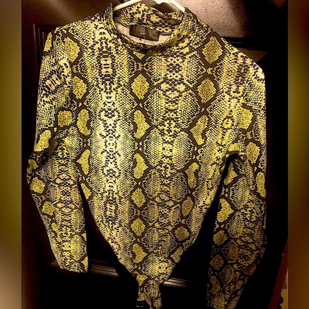Snakeskin Print Bodysuit